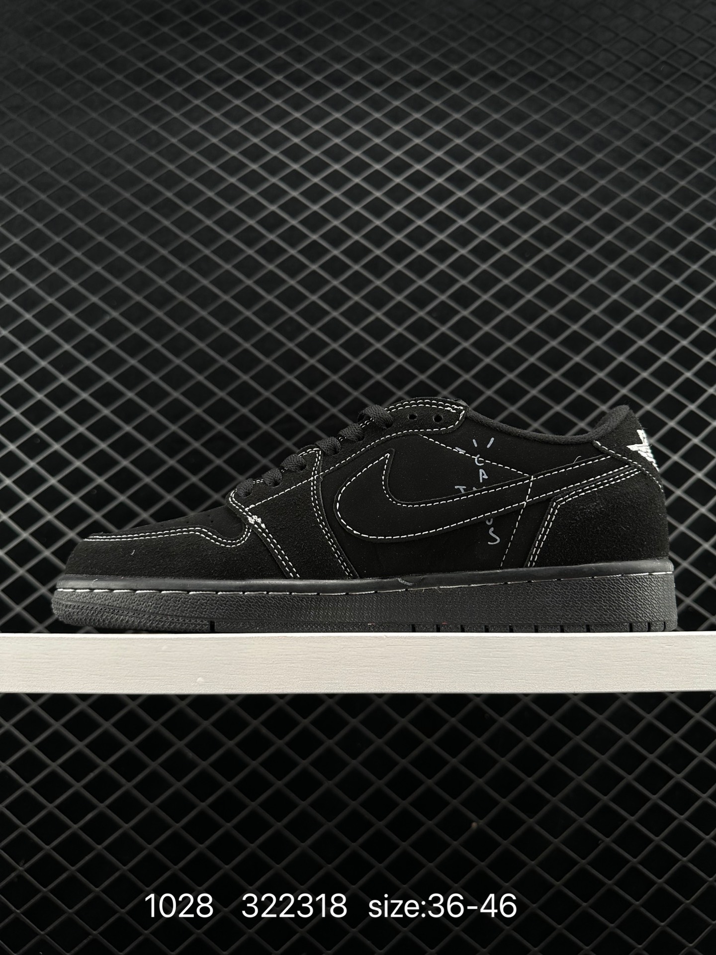 fragment design x Travis Scott x Nike Air Jordan 1 Low OG SP”Black/Green Toe“